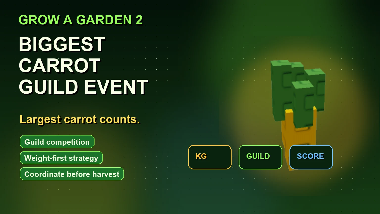 Grow A Garden 2 Biggest Carrot guild event guide artwork